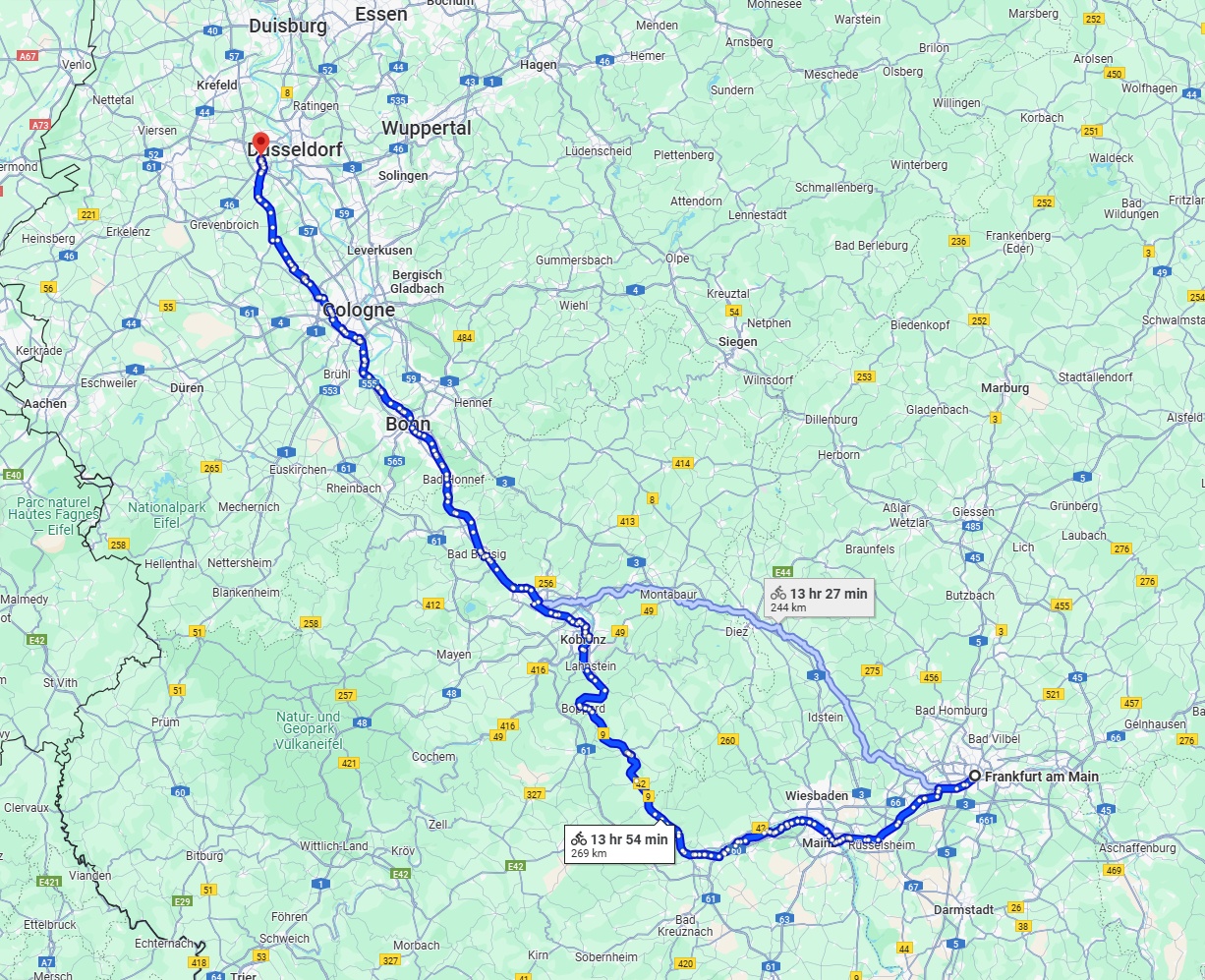 Anreise von Frankfurt am Main Zu Neuss Über 