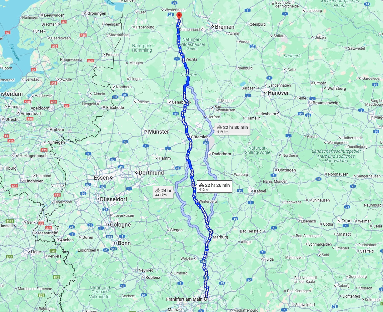 Anreise von Frankfurt am Main Zu Oldenburg Über 