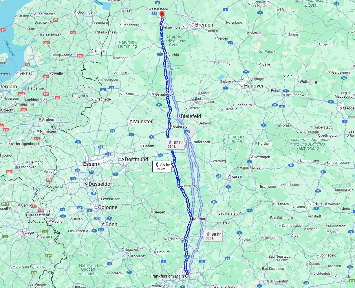 Anreise von Frankfurt am Main Zu Oldenburg Über 