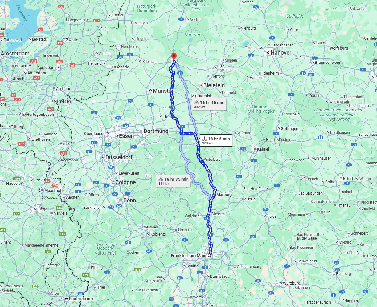 Anreise von Frankfurt am Main Zu Osnabrück Über 