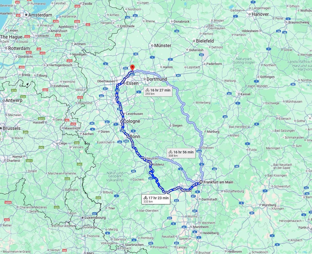 Anreise von Frankfurt am Main Zu Recklinghausen Über 
