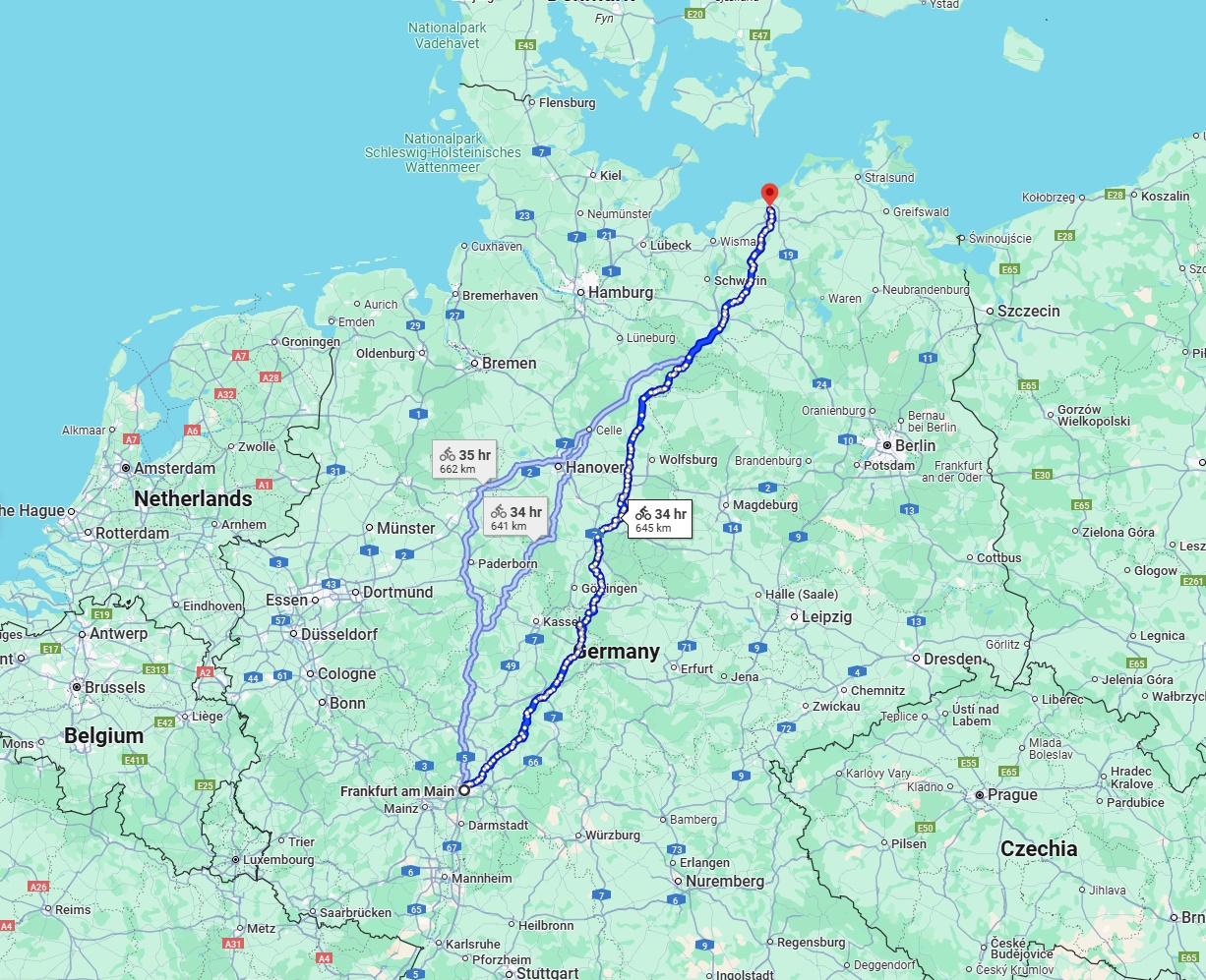 Anreise von Frankfurt am Main Zu Rostock Über 