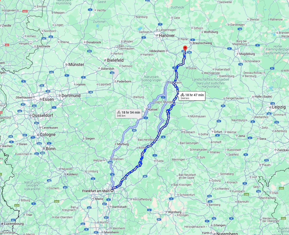 Anreise von Frankfurt am Main Zu Salzgitter Über 