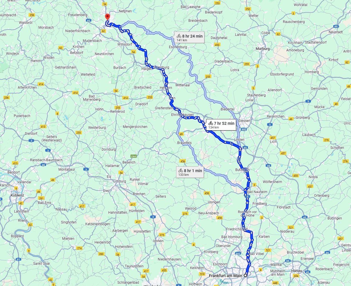 Anreise von Frankfurt am Main Zu Siegen Über 