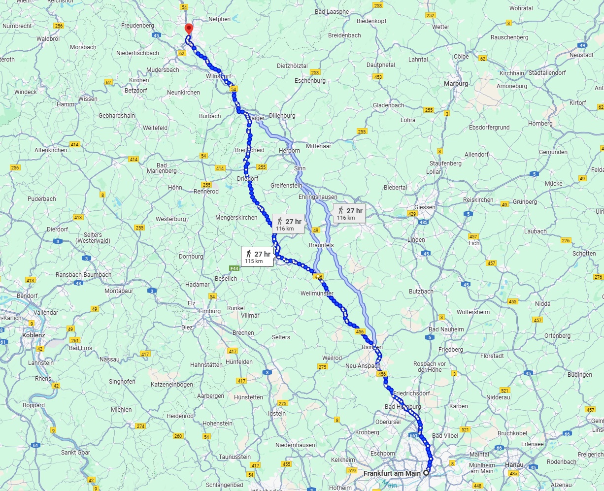 Anreise von Frankfurt am Main Zu Siegen Über 