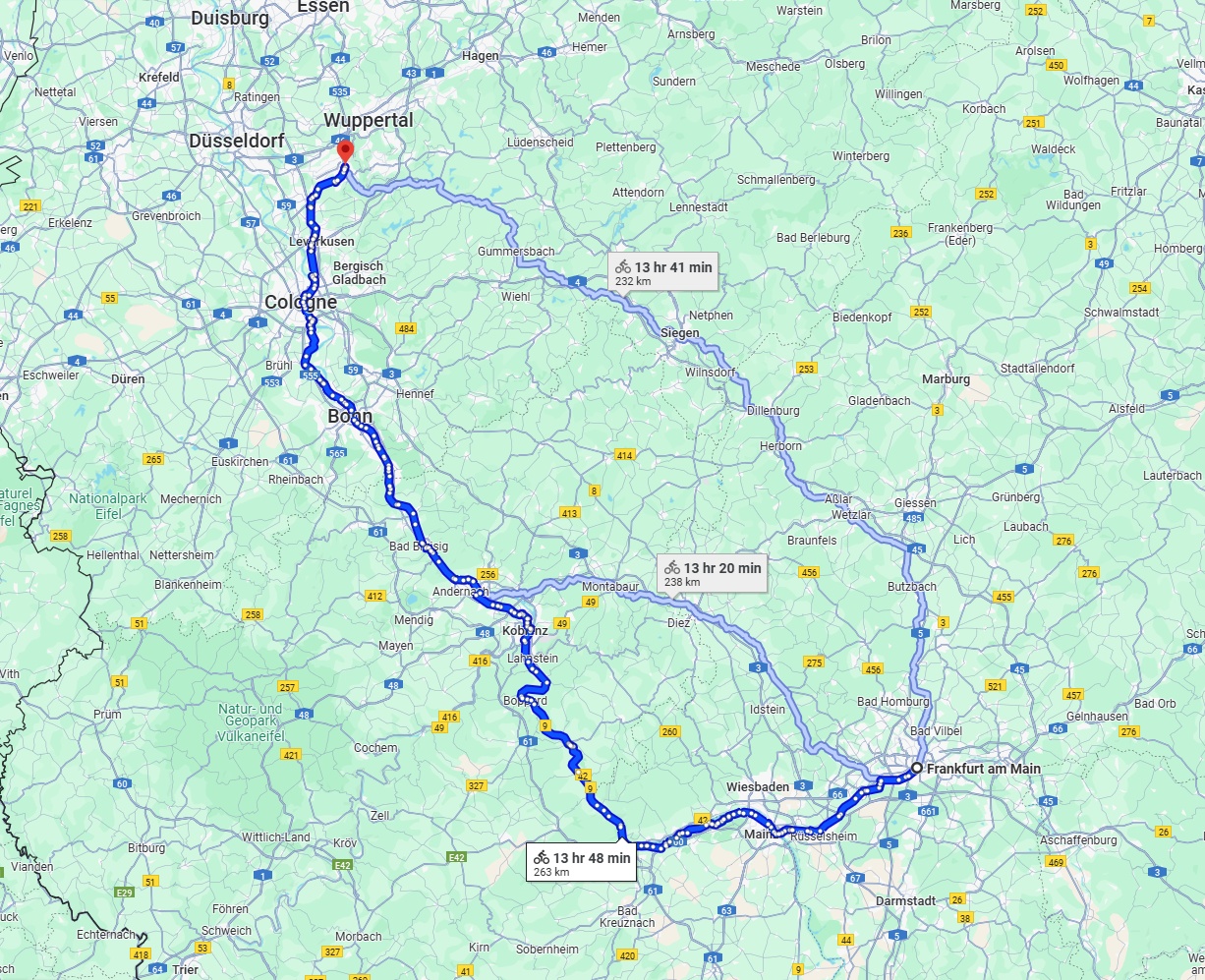 Anreise von Frankfurt am Main Zu Solingen Über 