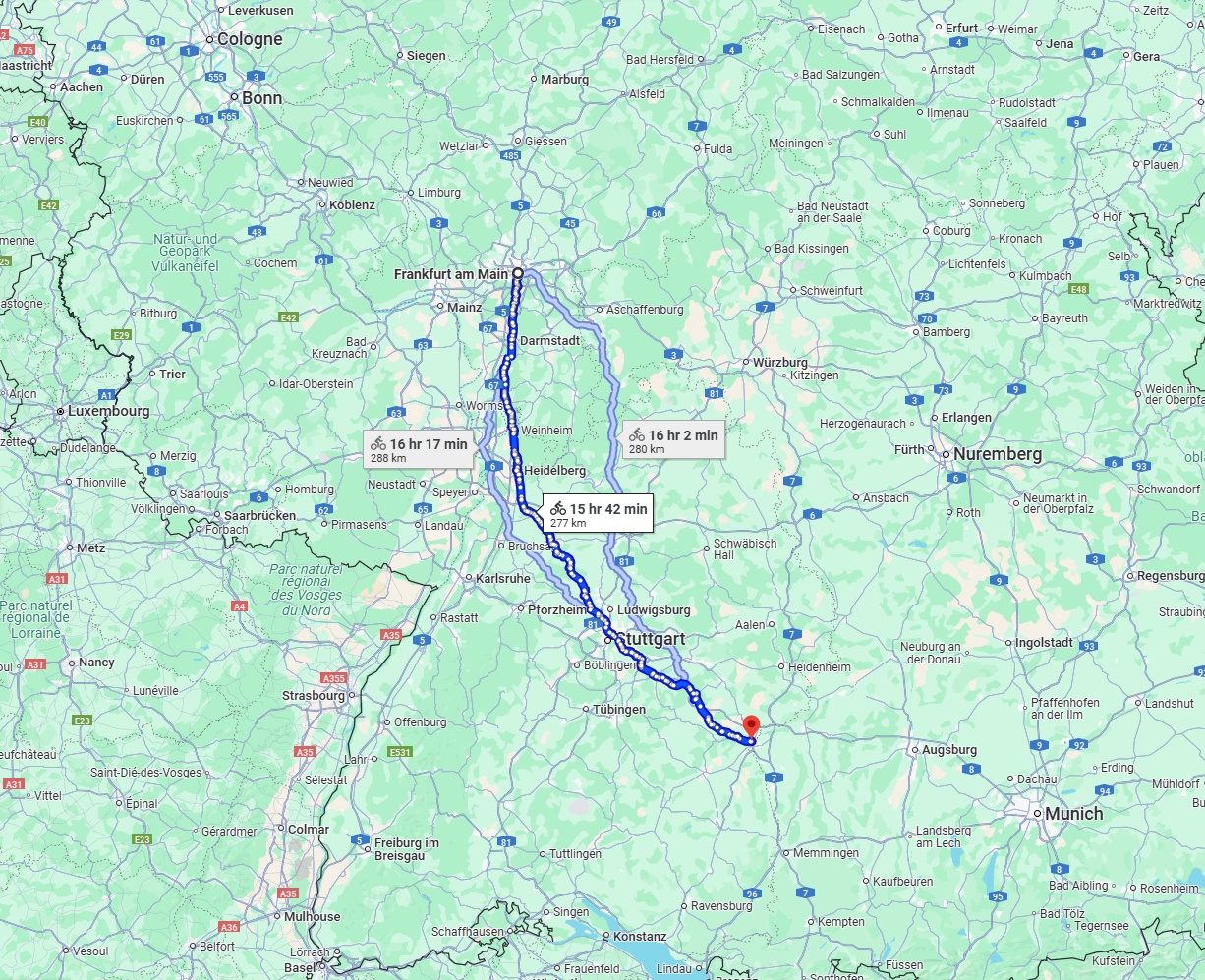 Anreise von Frankfurt am Main Zu Ulm Über 
