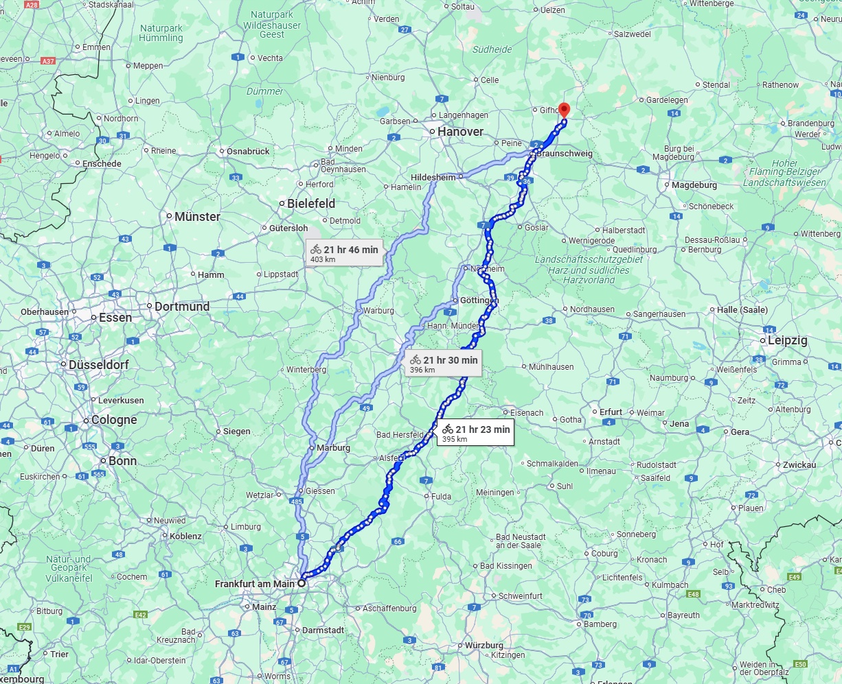 Anreise von Frankfurt am Main Zu Wolfsburg Über 