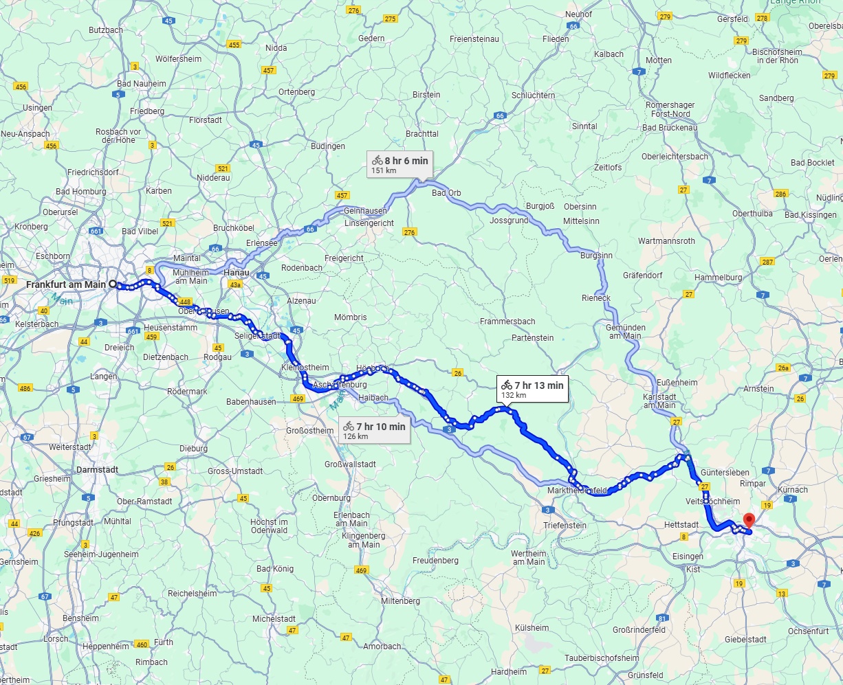 Anreise von Frankfurt am Main Zu Würzburg Über 