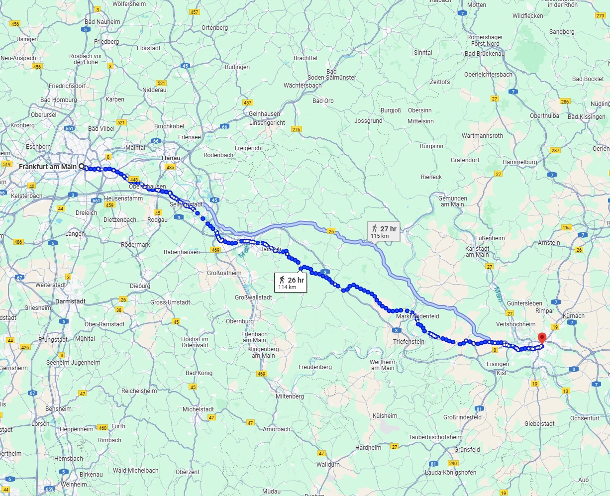 Anreise von Frankfurt am Main Zu Würzburg Über 