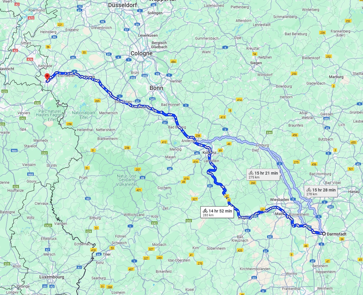 Anreise von Darmstadt Zu Aachen Über 