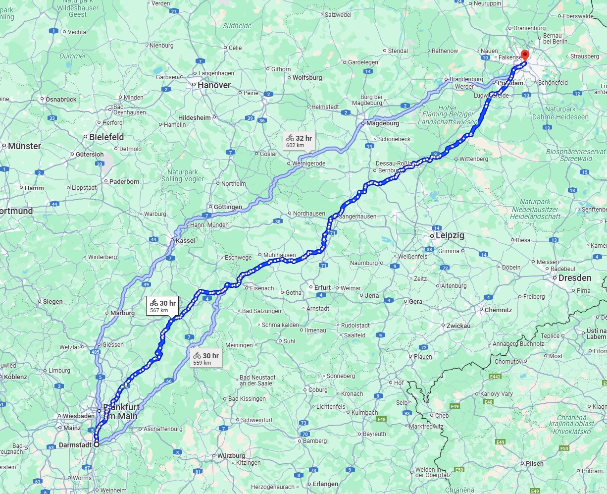 Anreise von Darmstadt Zu Berlin Über 