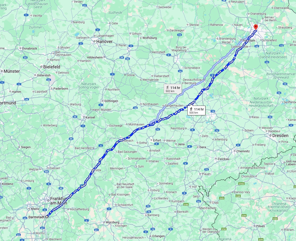 Anreise von Darmstadt Zu Berlin Über 