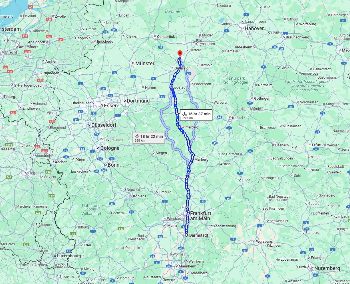 Anreise von Darmstadt Zu Bielefeld Über 