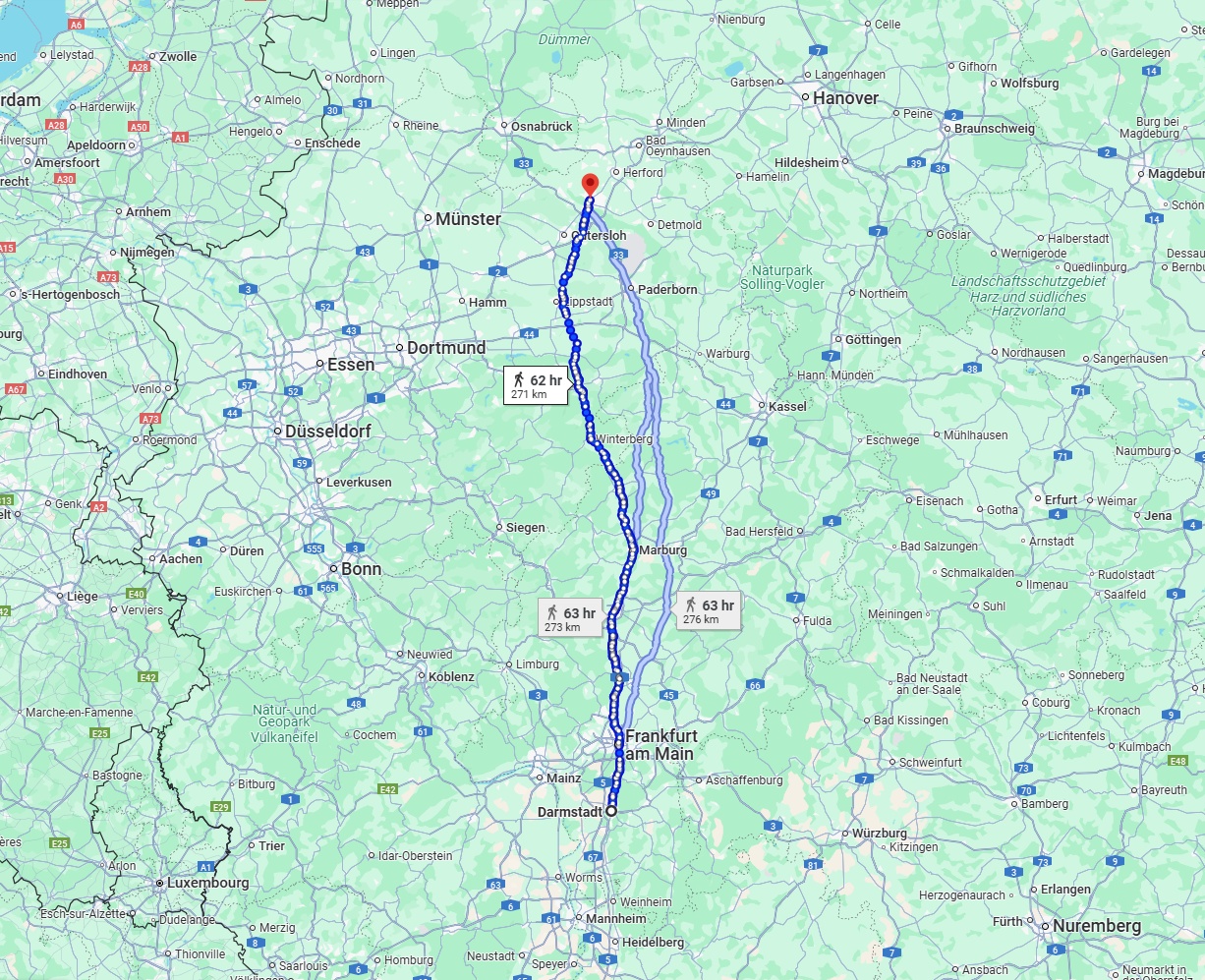 Anreise von Darmstadt Zu Bielefeld Über 