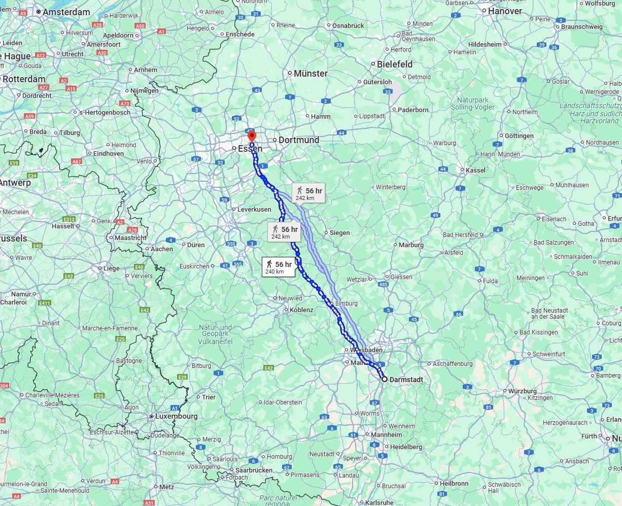 Anreise von Darmstadt Zu Bochum Über 