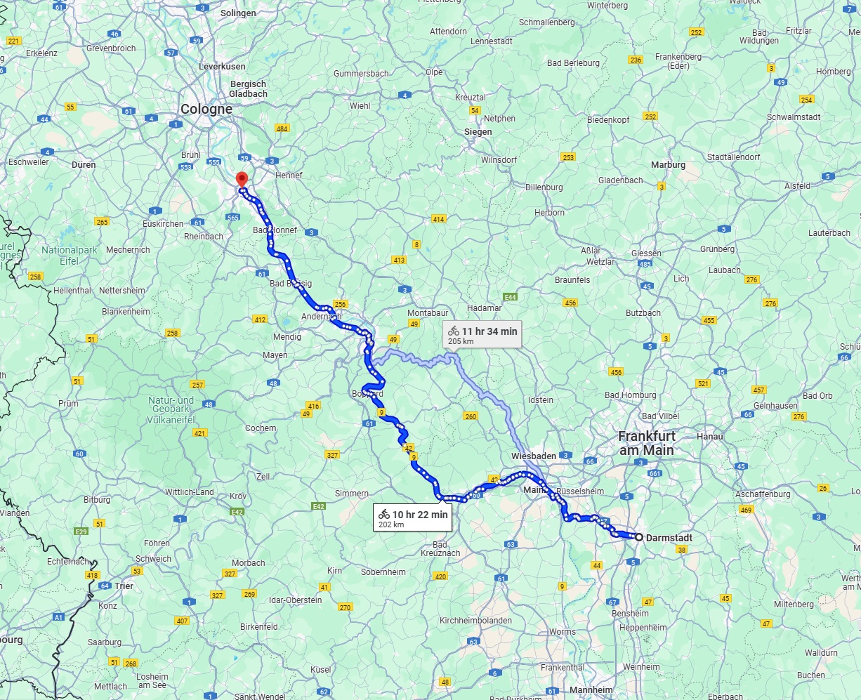 Anreise von Darmstadt Zu Bonn Über 