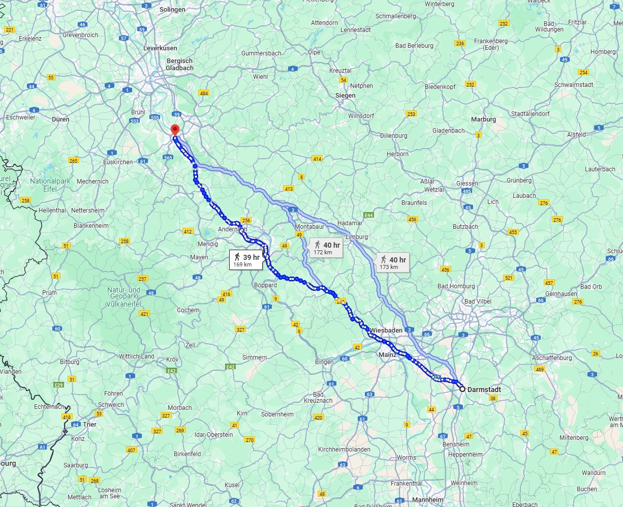Anreise von Darmstadt Zu Bonn Über 