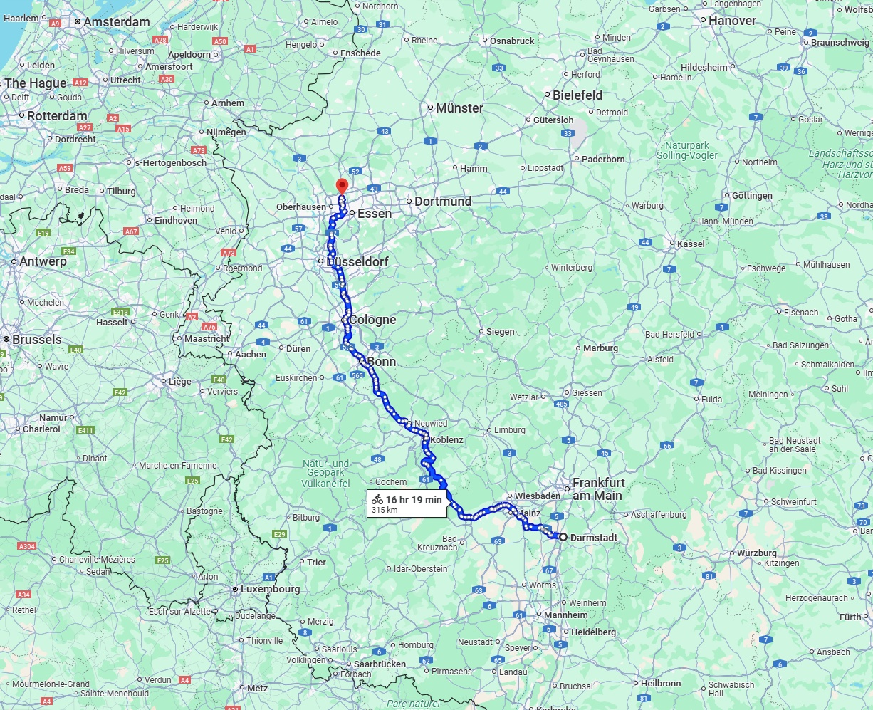 Anreise von Darmstadt Zu Bottrop Über 