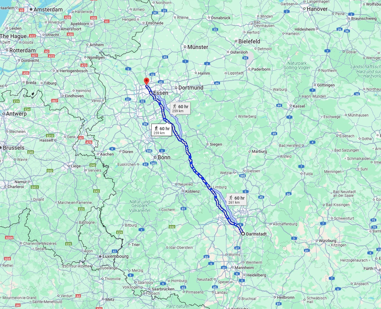 Anreise von Darmstadt Zu Bottrop Über 