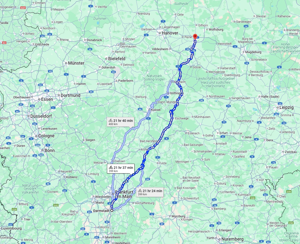 Anreise von Darmstadt Zu Braunschweig Über 