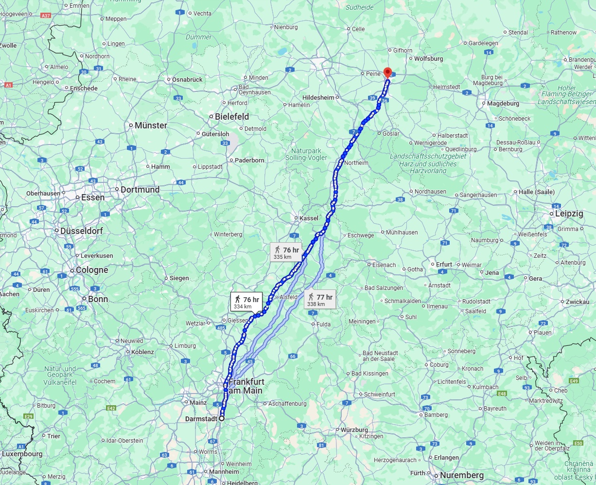 Anreise von Darmstadt Zu Braunschweig Über 