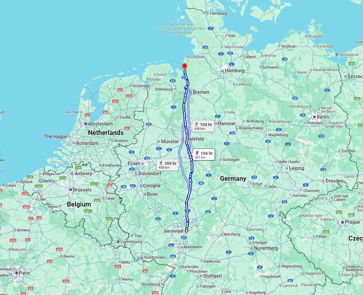 Anreise von Darmstadt Zu Bremerhaven Über 