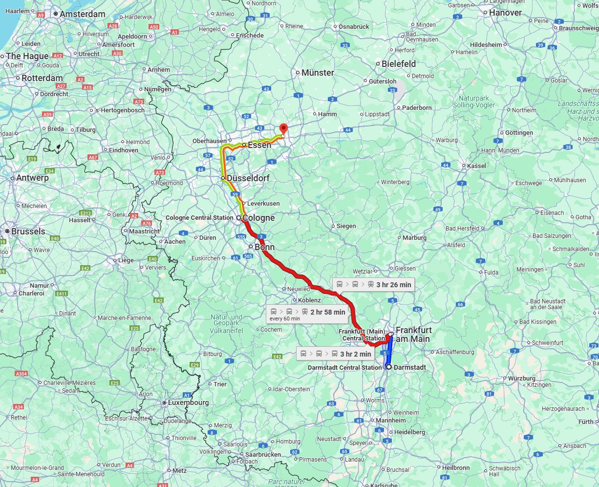 Anreise von Darmstadt Zu Dortmund Über 