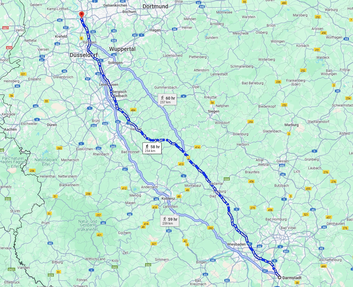 Anreise von Darmstadt Zu Duisburg Über 