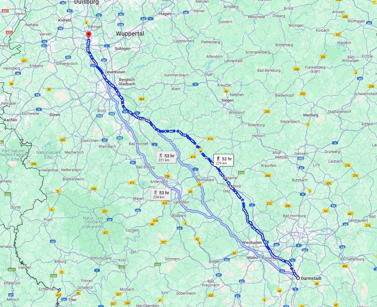 Anreise von Darmstadt Zu Düsseldorf Über 