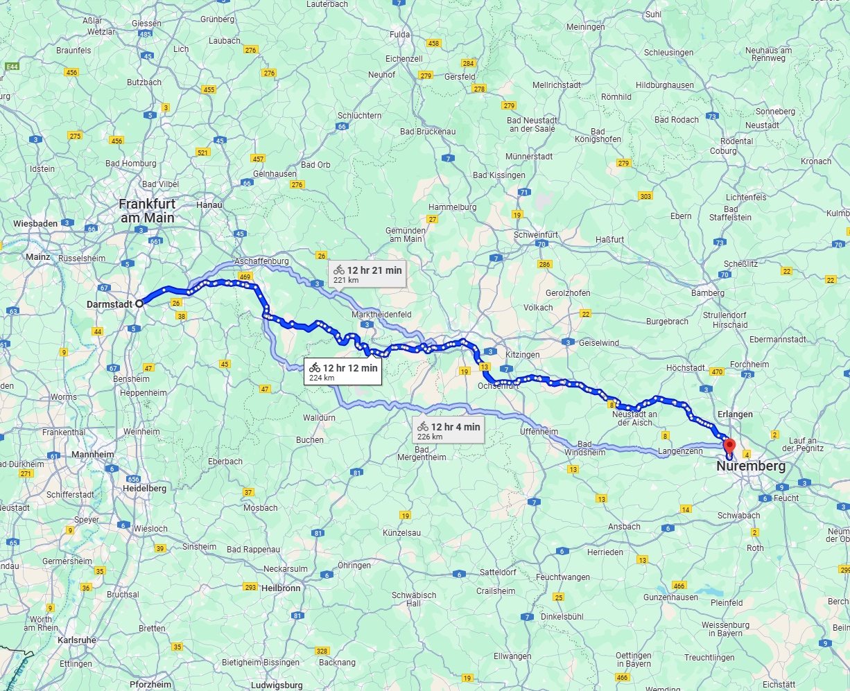 Anreise von Darmstadt Zu Fürth Über 