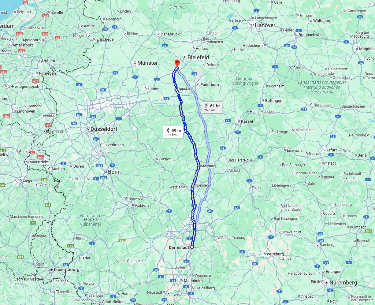 Anreise von Darmstadt Zu Gütersloh Über 