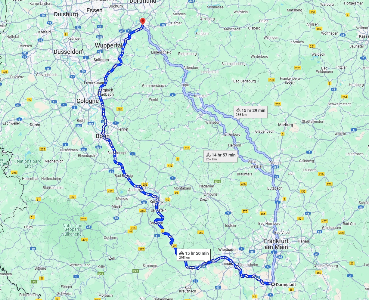 Anreise von Darmstadt Zu Hagen Über 