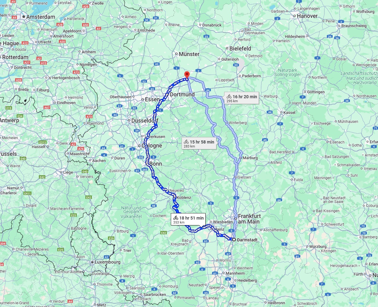 Anreise von Darmstadt Zu Hamm Über 