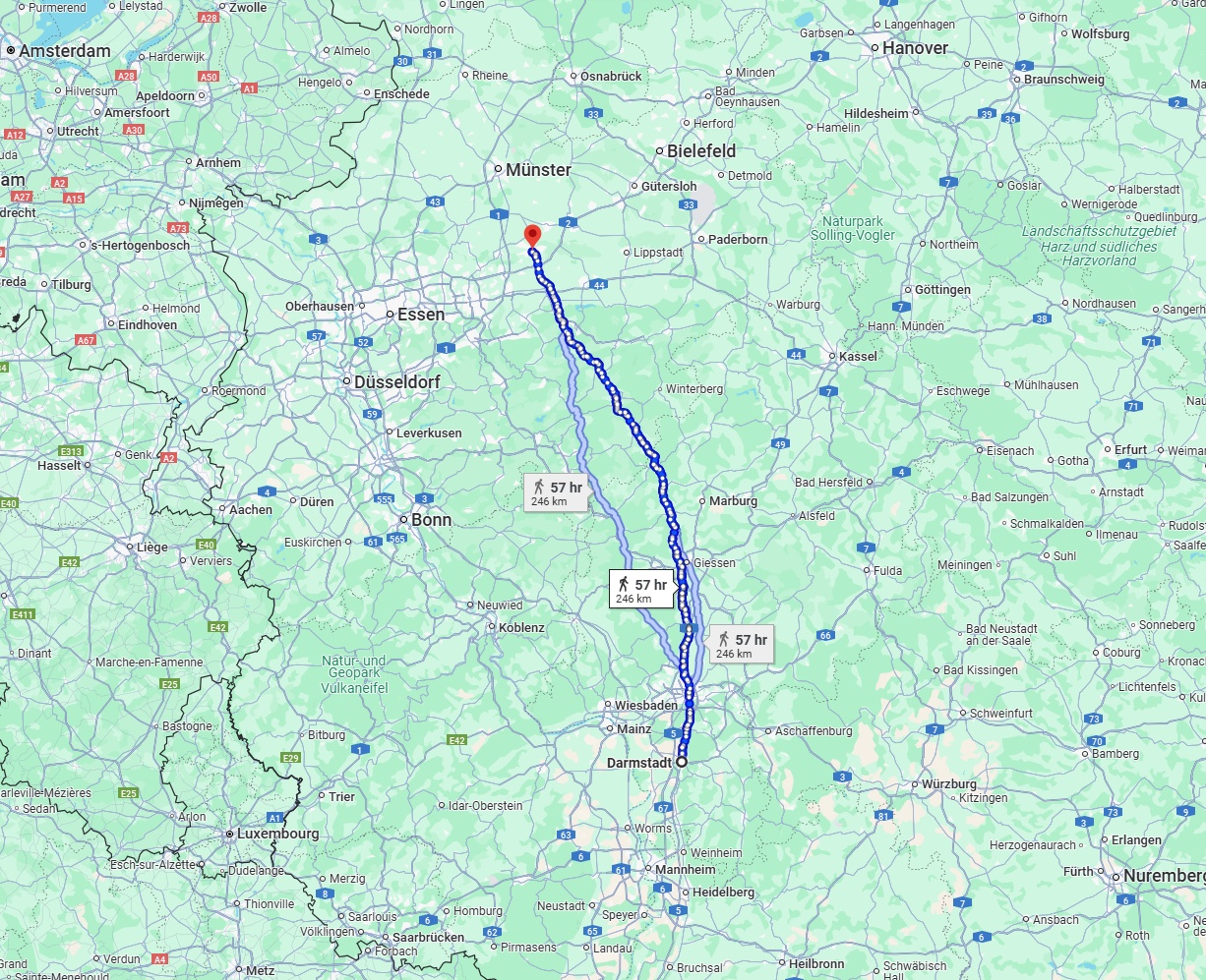 Anreise von Darmstadt Zu Hamm Über 