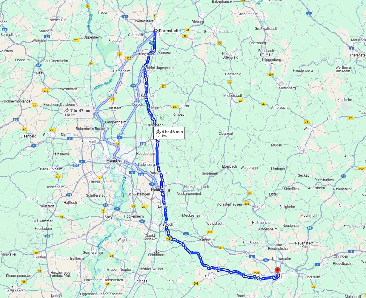 Anreise von Darmstadt Zu Heilbronn Über 