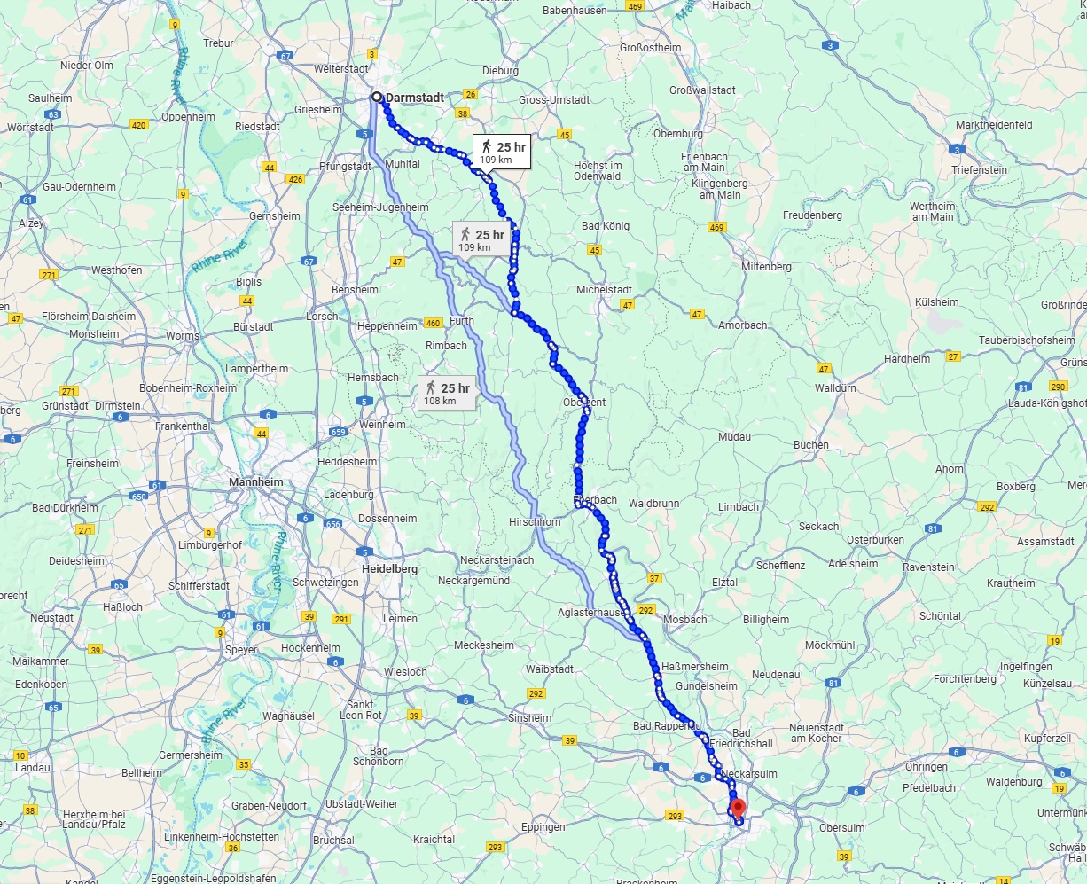 Anreise von Darmstadt Zu Heilbronn Über 