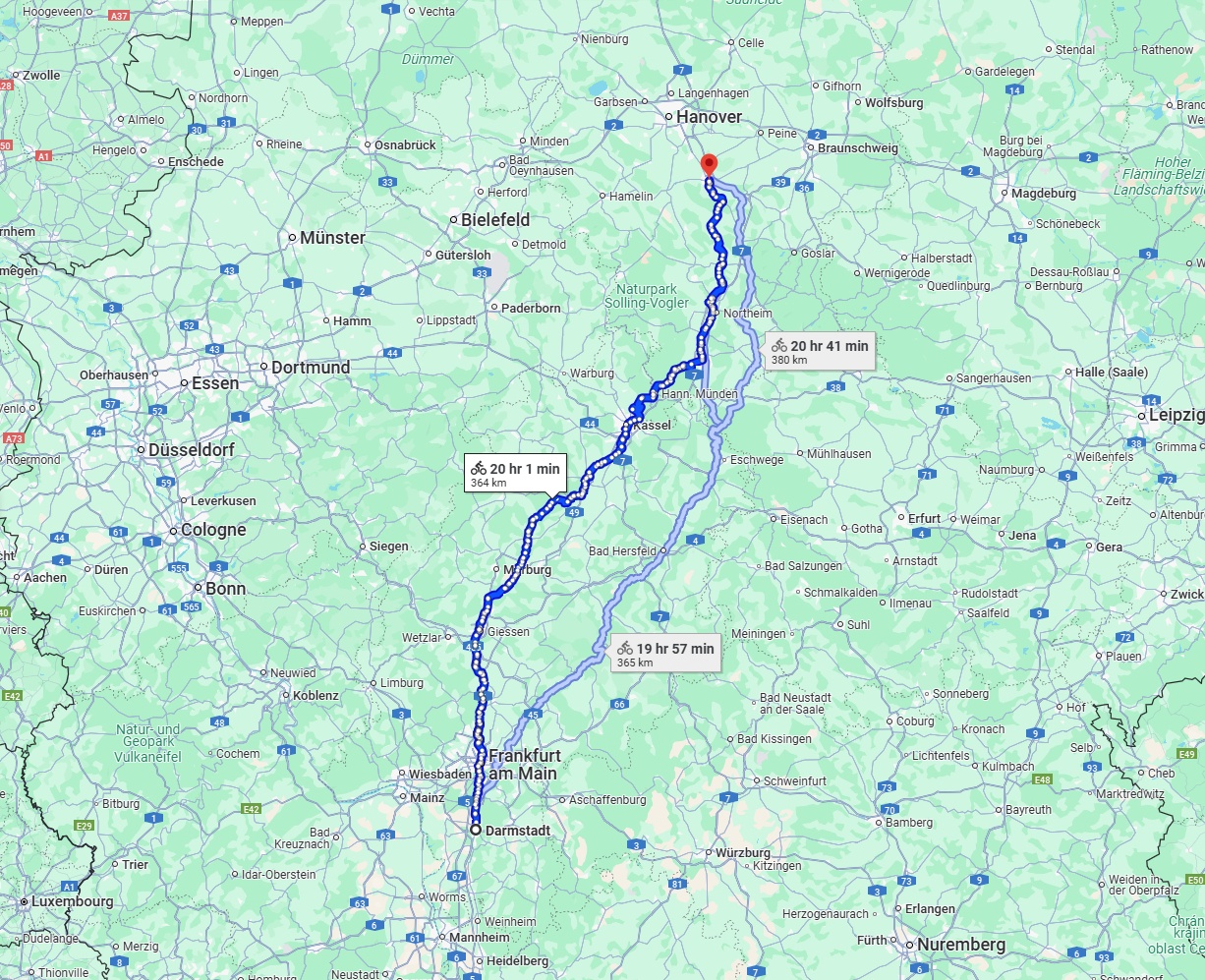Anreise von Darmstadt Zu Hildesheim Über 