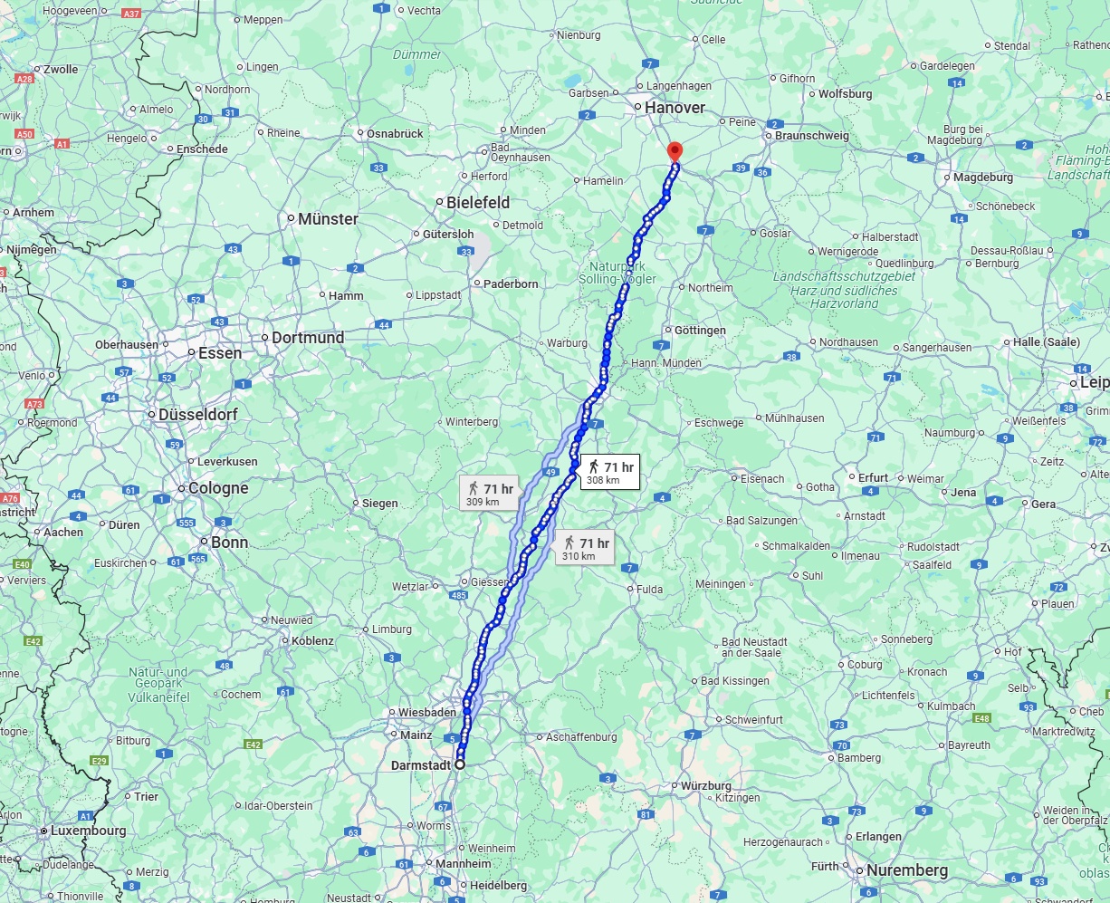 Anreise von Darmstadt Zu Hildesheim Über 