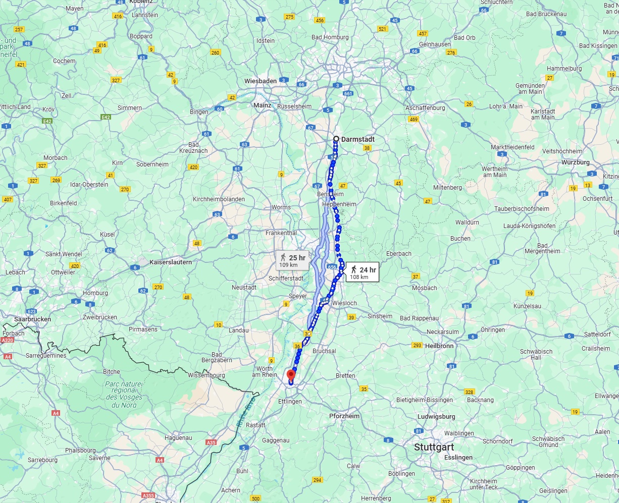 Anreise von Darmstadt Zu Karlsruhe Über 