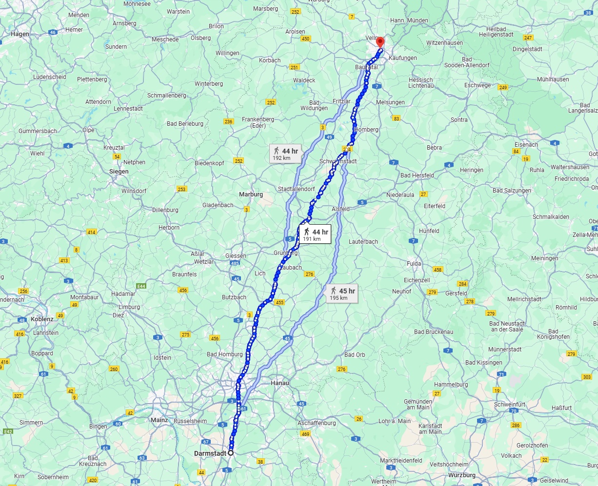 Anreise von Darmstadt Zu Kassel Über 