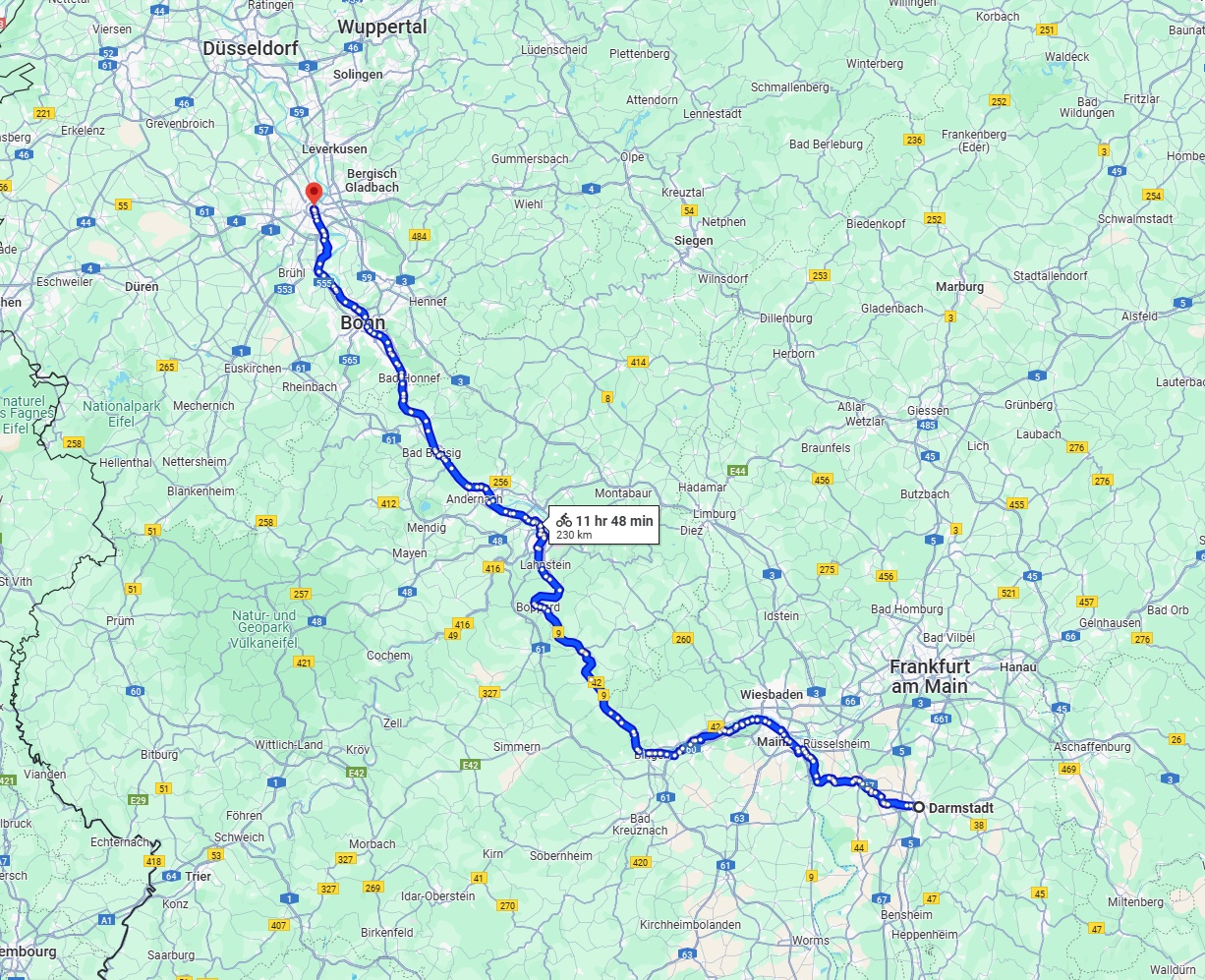Anreise von Darmstadt Zu Köln Über 