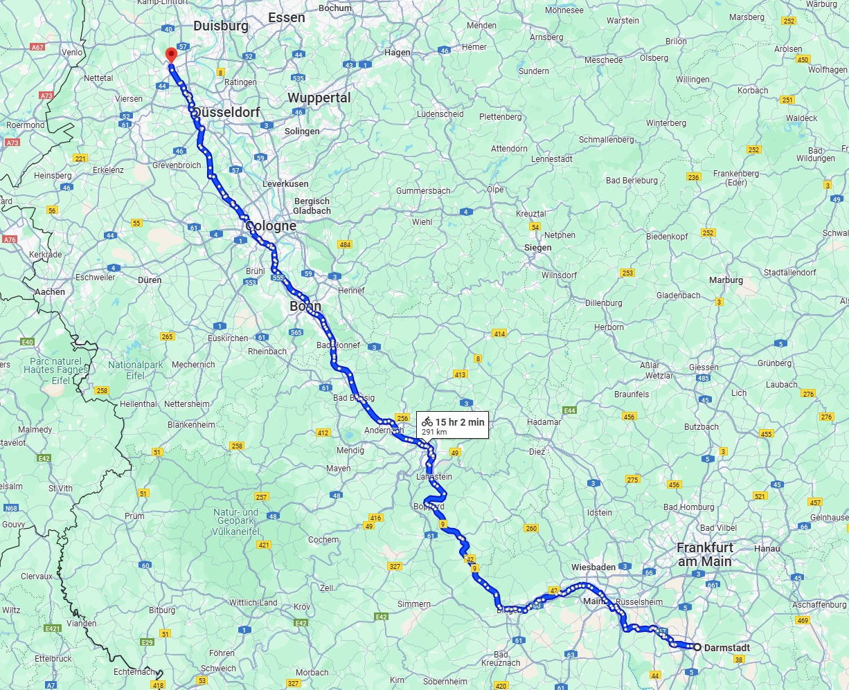 Anreise von Darmstadt Zu Krefeld Über 