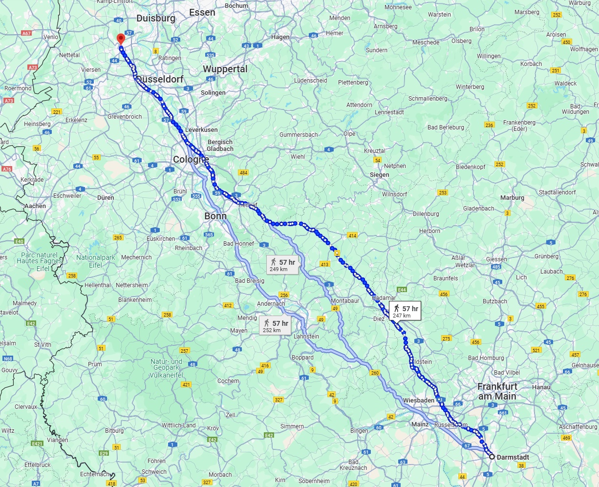 Anreise von Darmstadt Zu Krefeld Über 