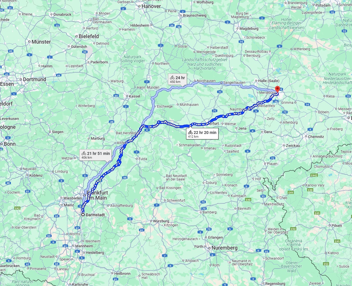 Anreise von Darmstadt Zu Leipzig Über 
