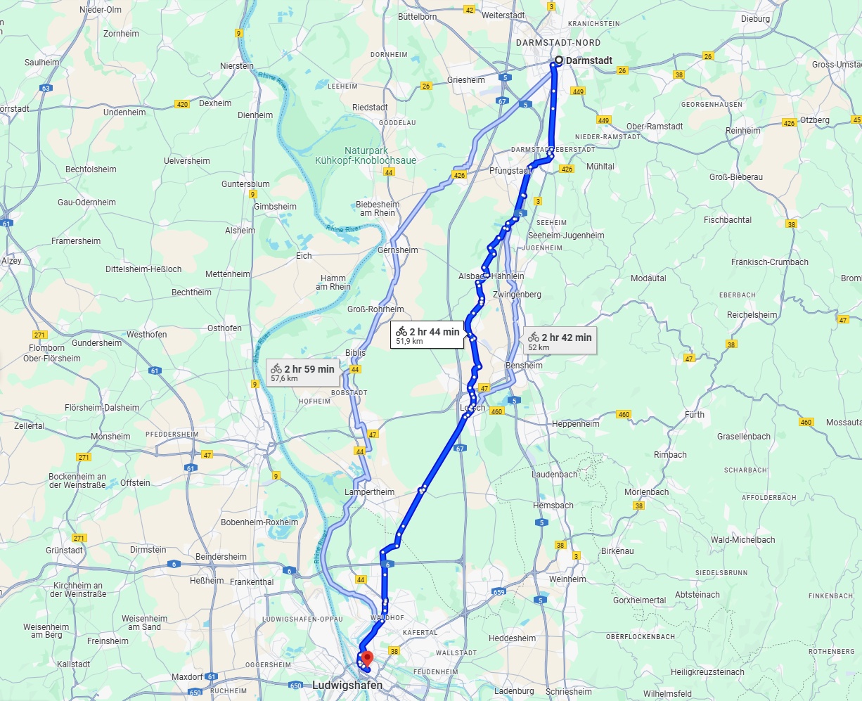 Anreise von Darmstadt Zu Mannheim Über 