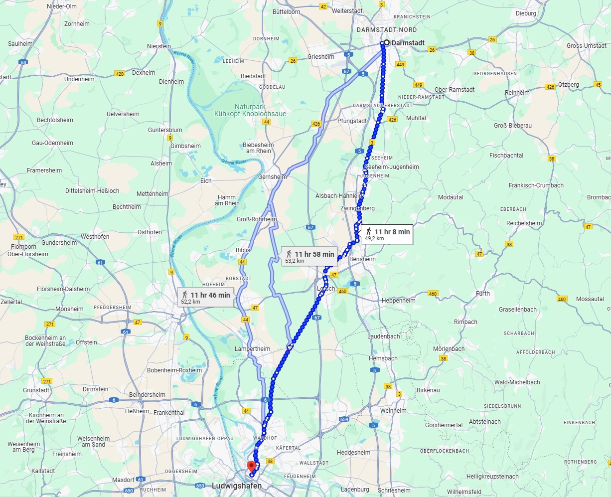 Anreise von Darmstadt Zu Mannheim Über 