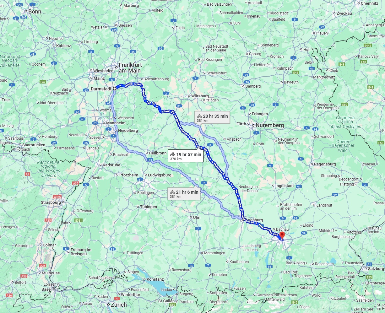 Anreise von Darmstadt Zu München Über 