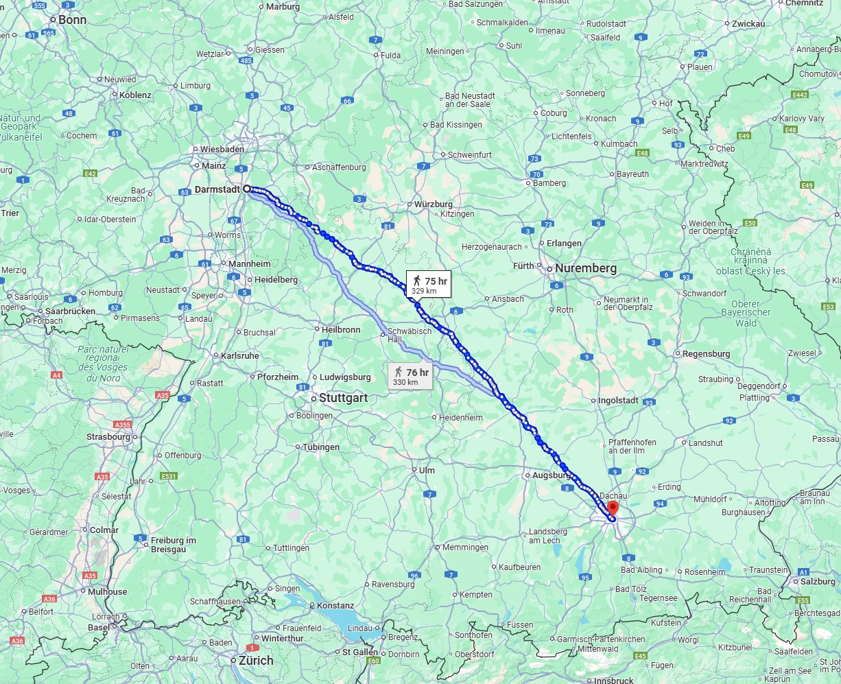 Anreise von Darmstadt Zu München Über 