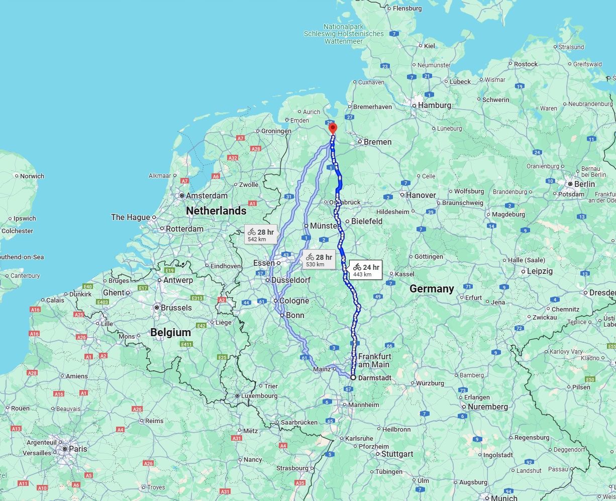 Anreise von Darmstadt Zu Oldenburg Über 